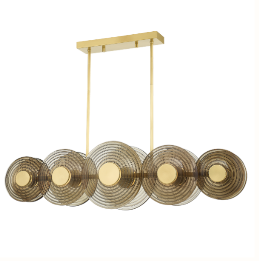Griston Linear Pendant Light – Aged Brass