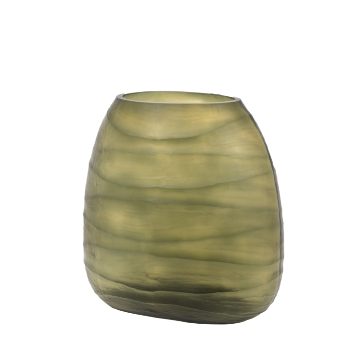 Sintra Handblown Carved Glass Vase – Large