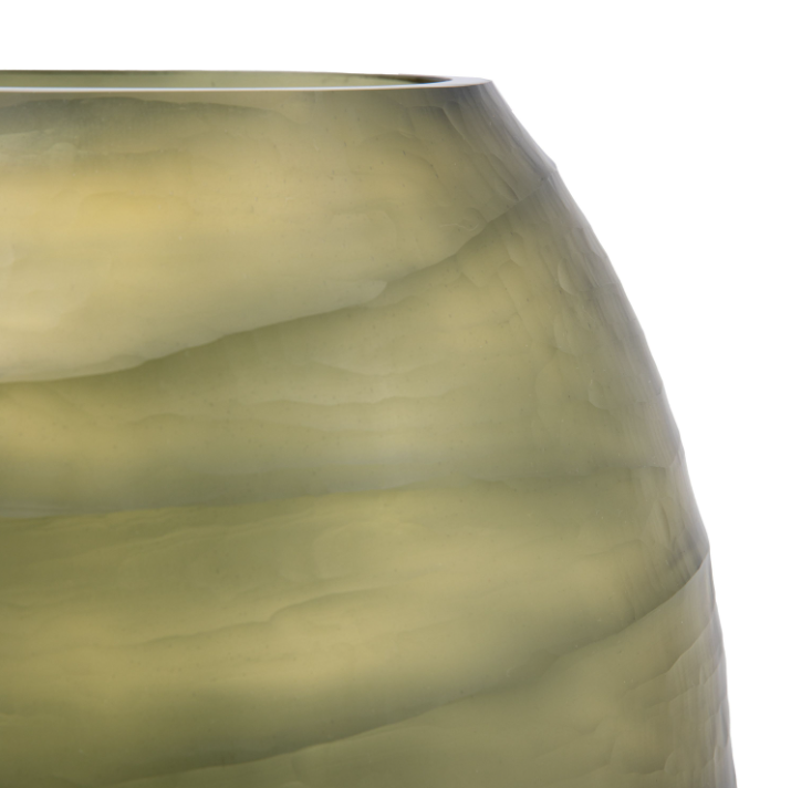Sintra Handblown Carved Glass Vase – Large