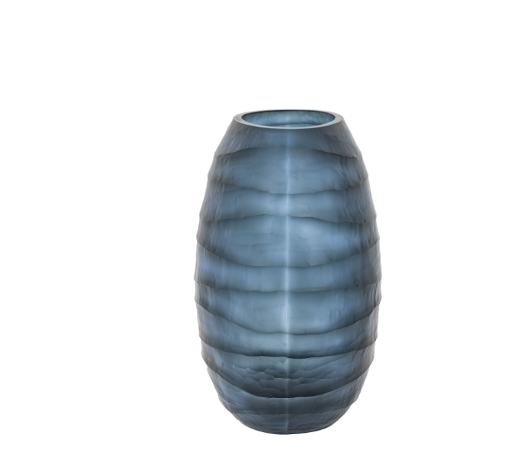 Sintra Handblown Carved Glass Vase – Large