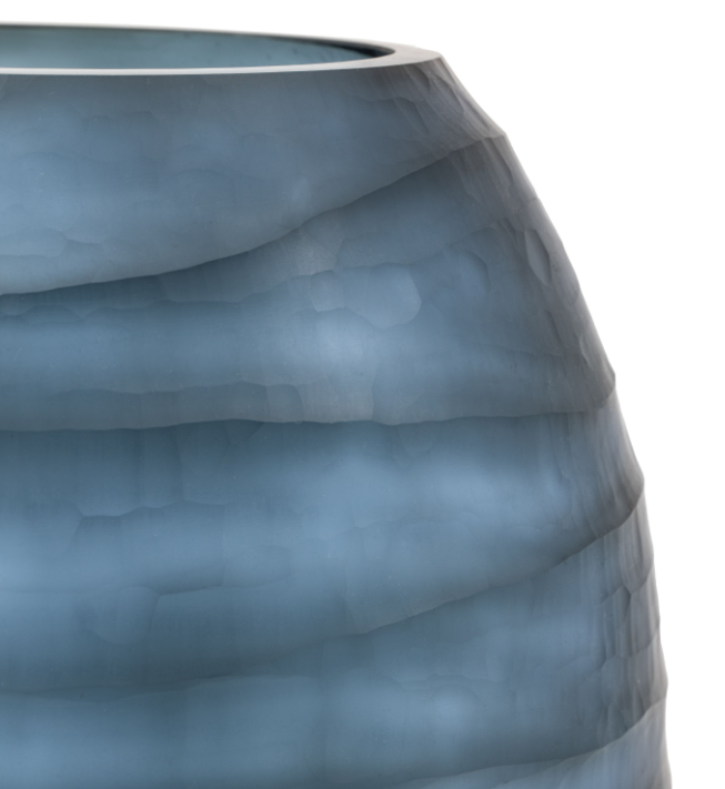 Sintra Handblown Carved Glass Vase – Large