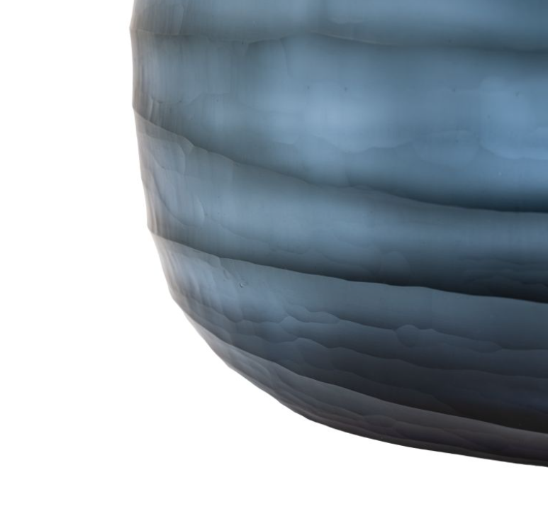 Sintra Handblown Carved Glass Vase – Large