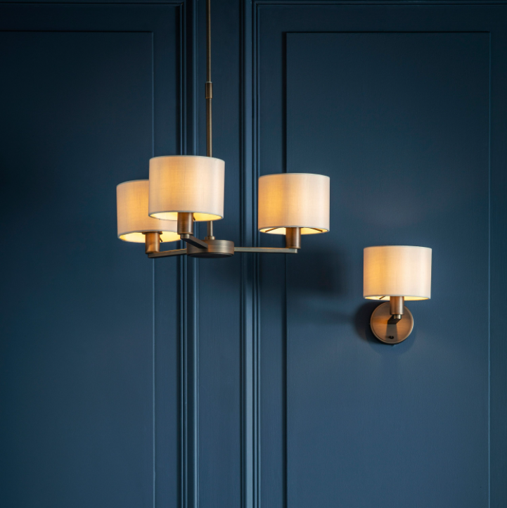 Daley Wall Light – Antique Bronze / Marble