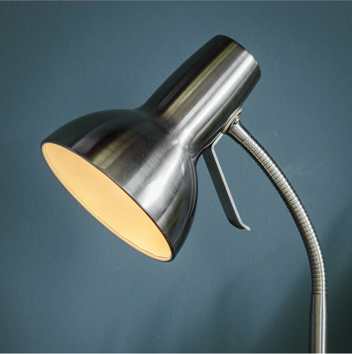 Amalfi Table Lamp – Gloss White & Nickel
