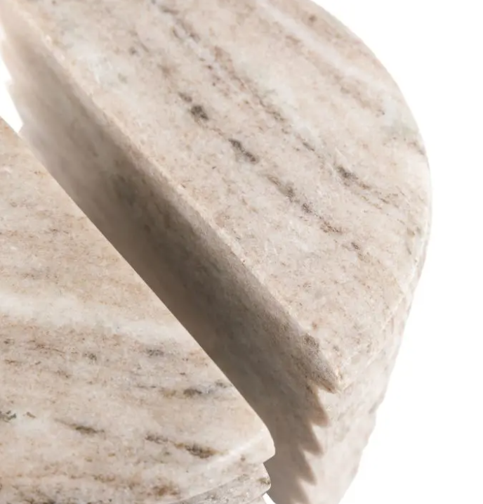 Ondo Marble Bookends – Beige (Set of 2)