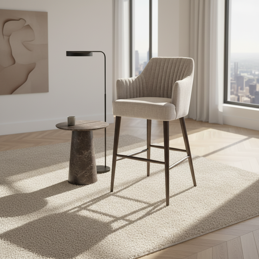 Slate Latte Finish Bar Stool