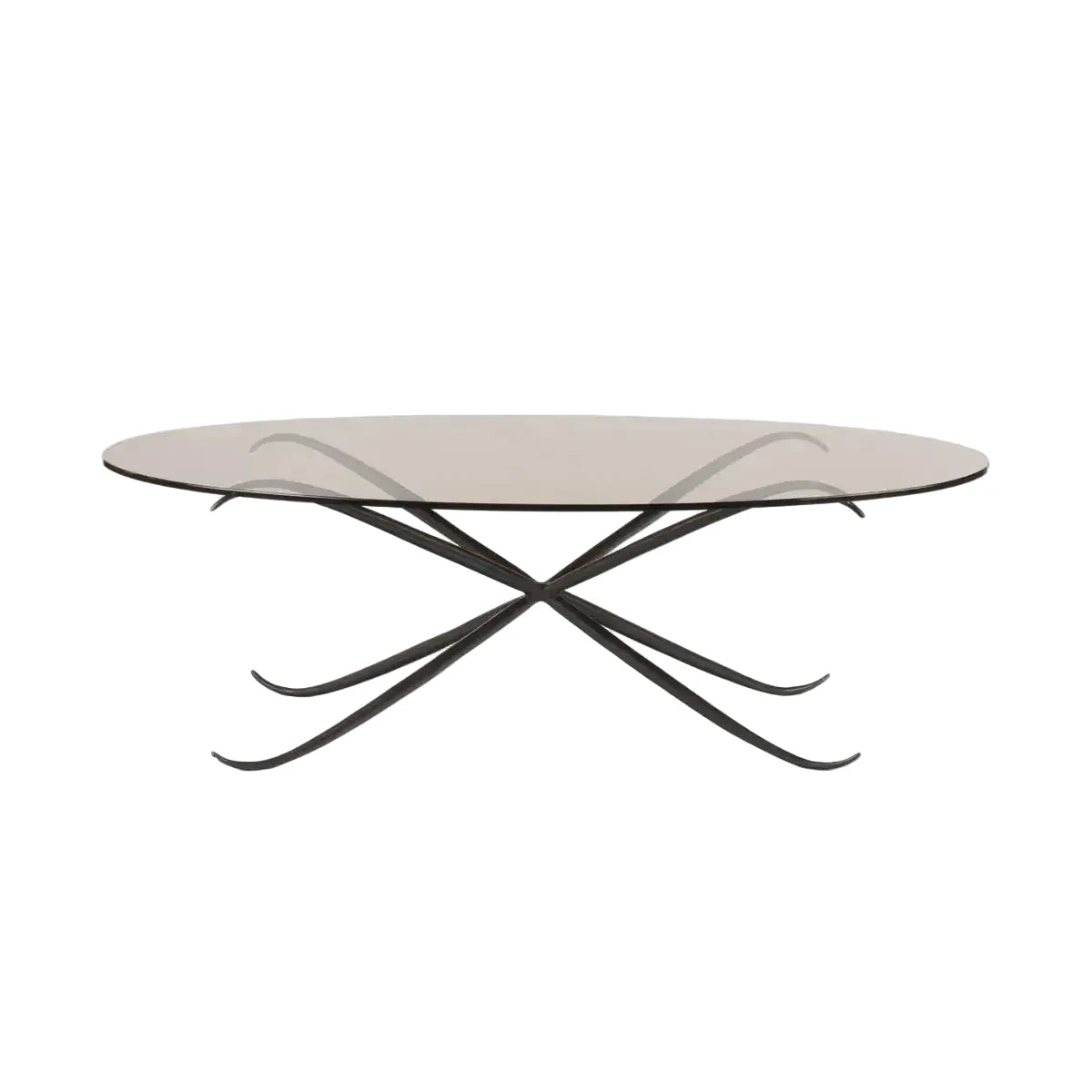 Spike Oval Coffee Table Bronze Nera