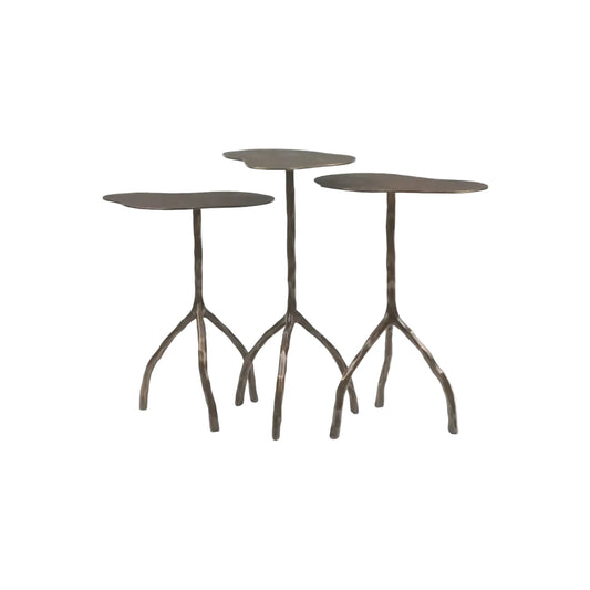 Trio Tables Bronze Shagreen Dorato