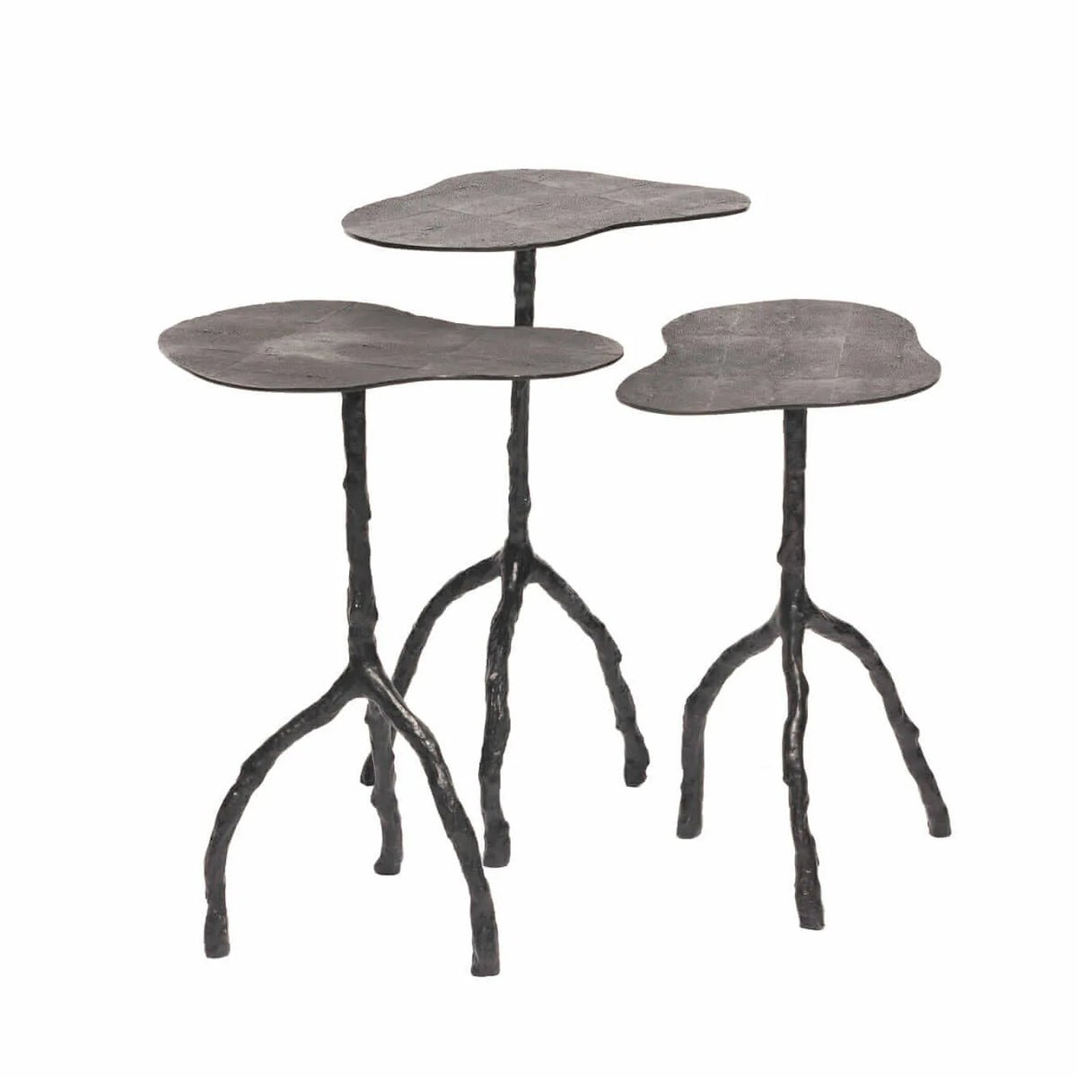 Trio Tables Bronze Shagreen Nera