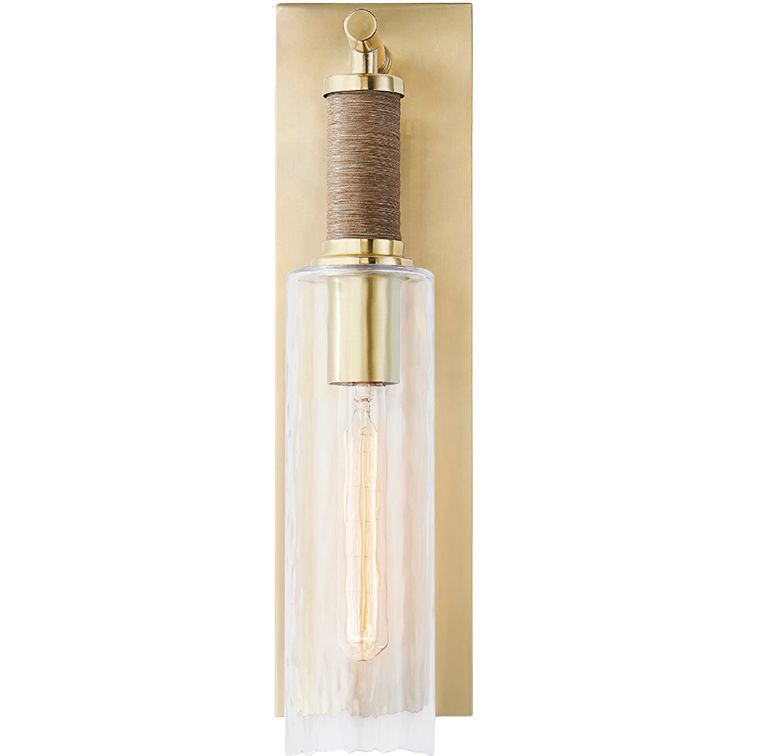 Eastchester Wall Light – Aged Brass with Clear Glass Shade