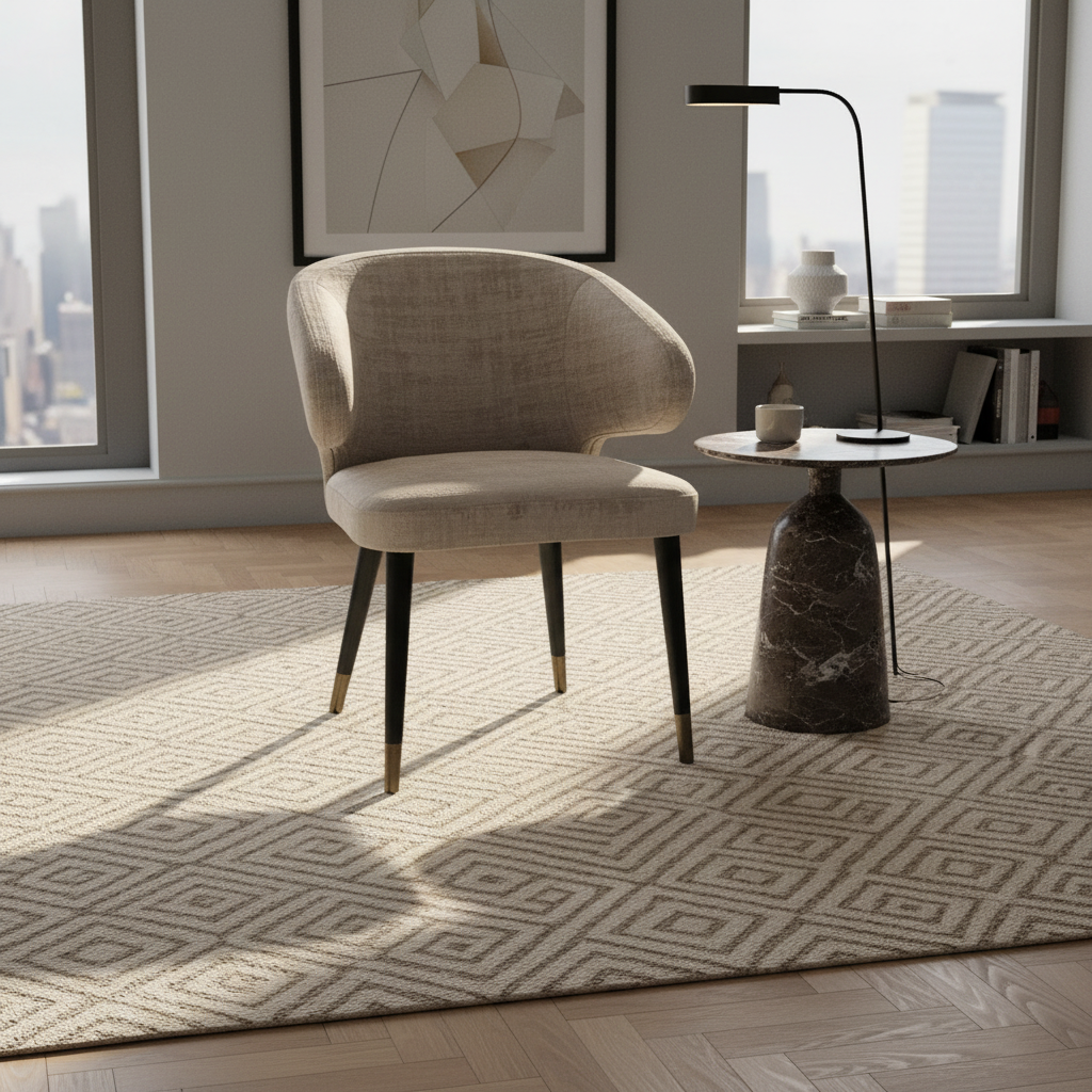 Vance Luxe Mushroom Finish Chair