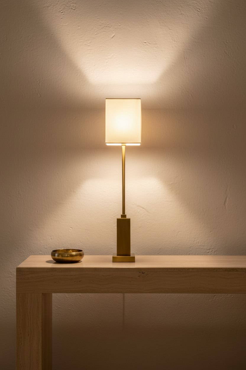 York Antique Brass Table Lamp