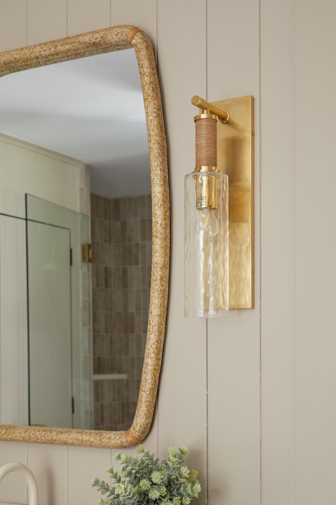 Eastchester Wall Light – Aged Brass with Clear Glass Shade